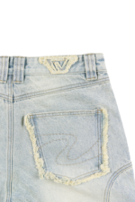 Trendt Vision Blue Heavy Washed Sen Shorts (1)