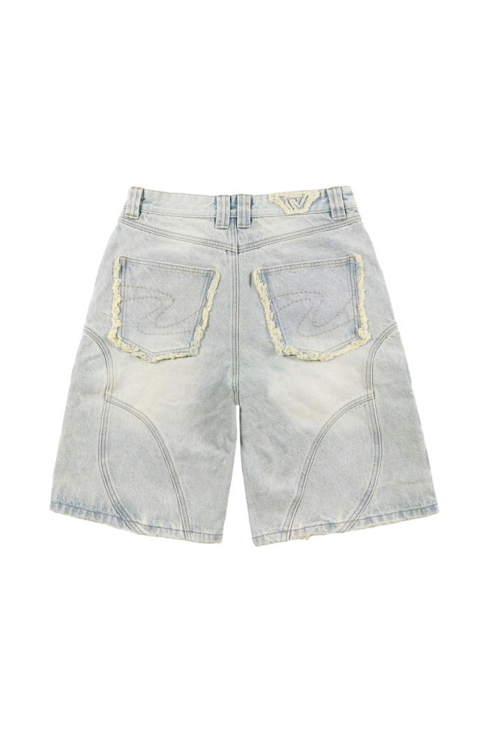 Trendt Vision Blue Heavy Washed Sen Shorts (3)