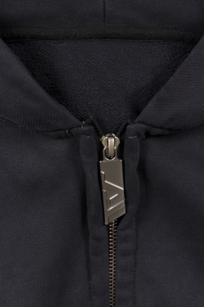 Trendt Vision Zip Hoodie Asche Schwarz (1)