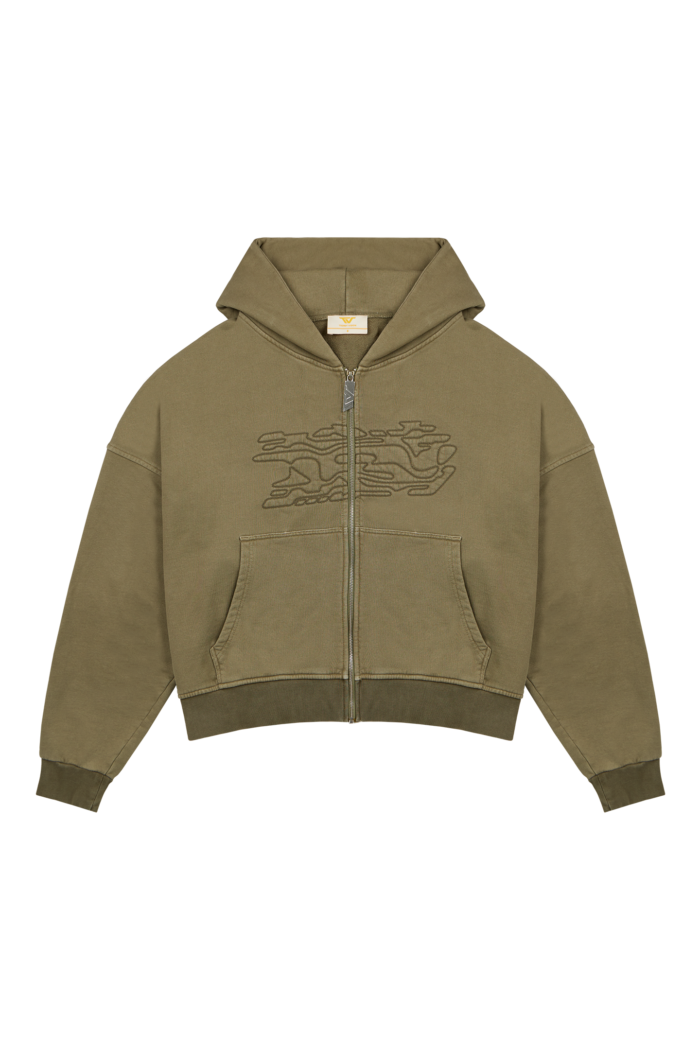 Trendt Vision Zip Hoodie Olive (2)