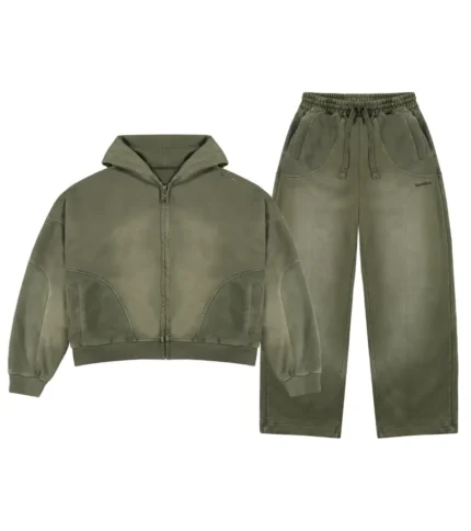 Trendt Vision Zip Tracksuit Burnt Olive (3)